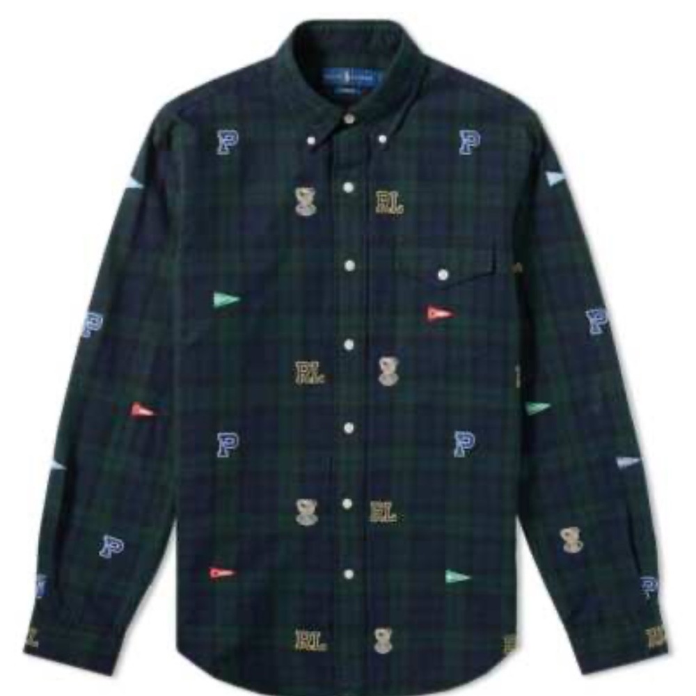Ralph Lauren Blue Slim Fit Collegiate Oxford